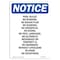 Signmission OSHA Notice, 5" Height, Pool Rules No Running No Rough Sign, 5" X 3.5", Portrait OS-NS-D-35-V-17699 - alternate 1